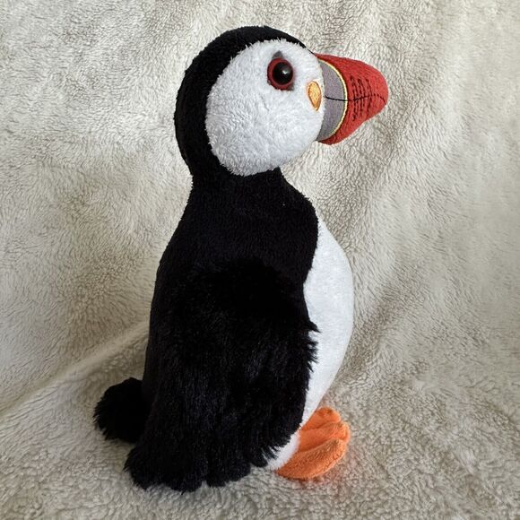 Wild Republic Puffin Bird 8” Realistic Plush Zoo Stuffed Animal - Picture 2 of 5